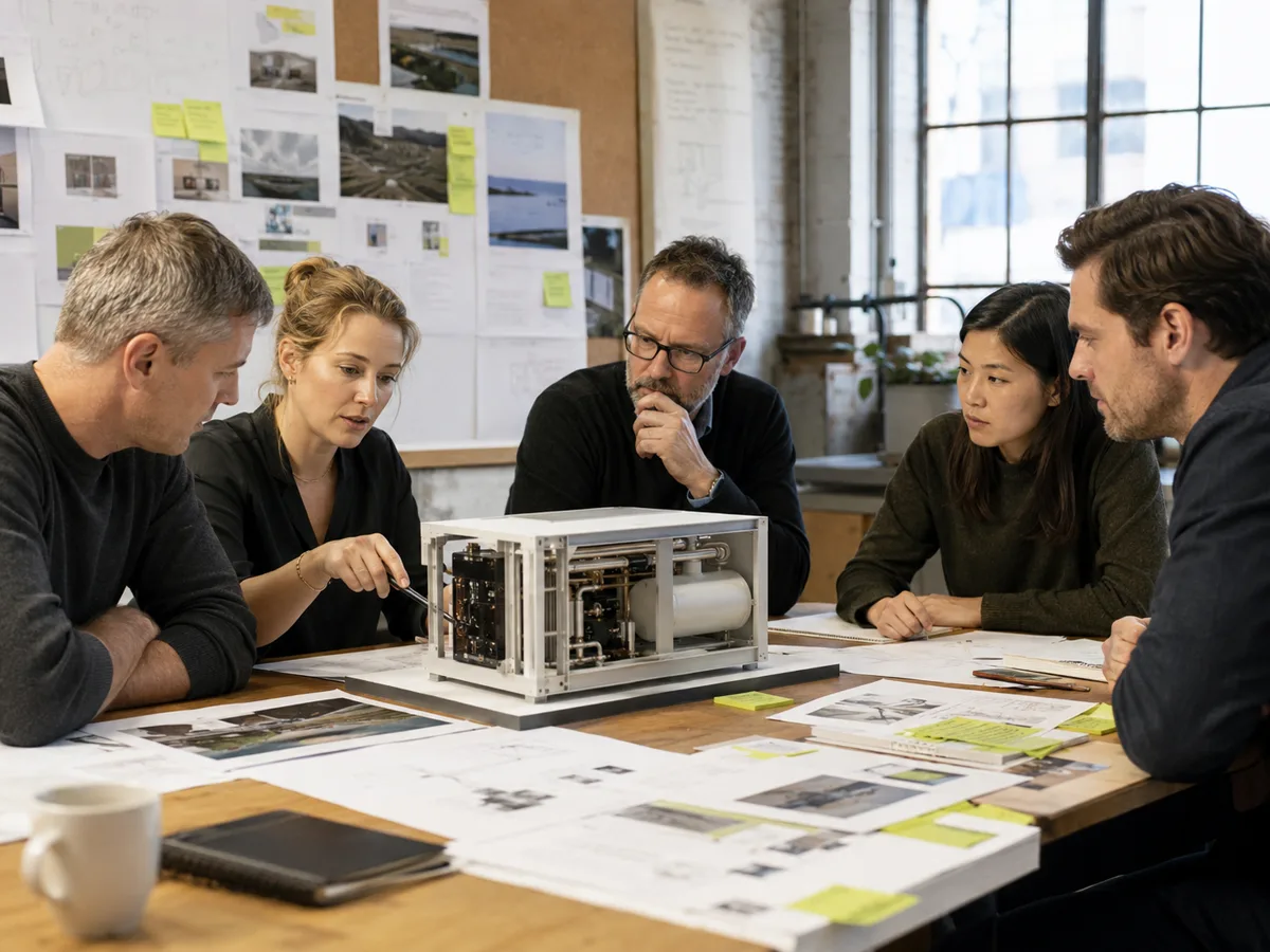 Project team making a next-stage development decision